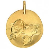 Médaille Oiseaux (Or Jaune)