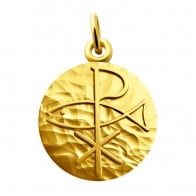 Médaille Symbole Pax avec Poisson (Plaqué or)