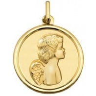 Médaille Petit Ange profil droit (Or Jaune)