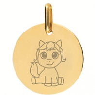 Médaille petit Poney (Or Jaune 9K)