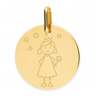 Médaille princesse (Or Jaune 9K)