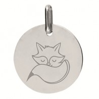 Médaille Petit Renard (Or Blanc 9K)