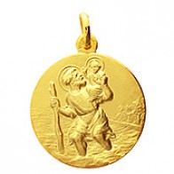 Médaille Saint-Christophe 19mm (or jaune)
