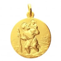 Médaille Saint-Christophe Porteur du Christ (or jaune)