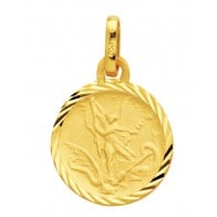 Médaille Archange Saint-Michel ciselée (Or Jaune)