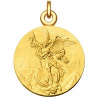 Médaille Archange Saint-Michel (Plaqué Or)