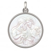 Médaille La Sainte Famille (Argent & Nacre)