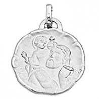 Médaille St Christophe (Or Blanc)