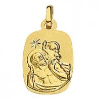 Médaille St Christophe Rectangle (Or Jaune)