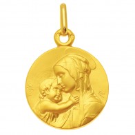 Médaille Vierge à l'enfant de Botticelli 20 mm (Or Jaune)
