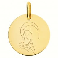 Médaille Vierge à l'Enfant (Or Jaune)