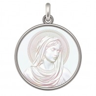 Médaille Vierge Luminosa (Argent & Nacre)