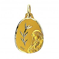 Médaille Augis Vierge au rameau (Or Jaune)