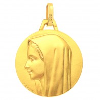 Médaille Vierge au voile (Or Jaune 9k)