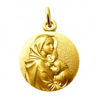 Médaille Vierge à l'Enfant de Ferruzi (Or Jaune)