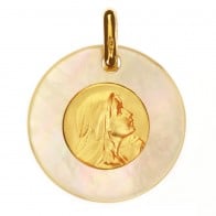 Médaille Vierge Or et Nacre