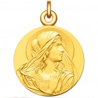 Médaille Vierge en prière 18mm (Vermeil)