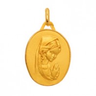 Médaille Vierge en prière (Or Jaune)