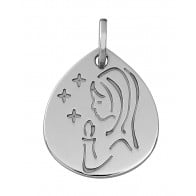 Médaille Jeton vierge aux  étoiles (Or Blanc)