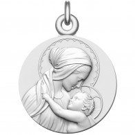 Médaille Vierge à l'Enfant Amour Maternel (Argent)