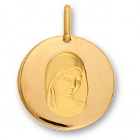 Médaille Vierge intaillée (Or Jaune)