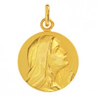 Médaille Vierge en prière aux mains jointes (Or Jaune)