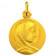 Médaille Vierge Marie au voile (Or Jaune)