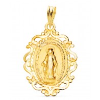 Médaille Vierge Miraculeuse Arabesque (Or Jaune 9K)