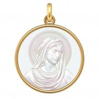 Médaille Vierge Luminosa (Or & Nacre)