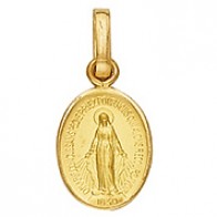 Médaille Vierge Miraculeuse Ovale (Or Jaune)