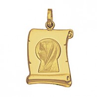Médaille Vierge Parchemin (Or Jaune)