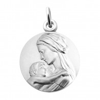 Médaille Vierge et l'enfant tendresse (Argent)