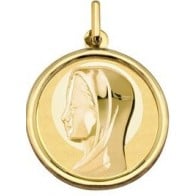 Médaille Vierge au voile profil gauche (Or Jaune)