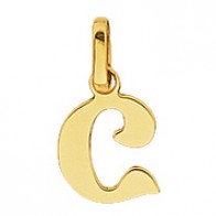 Pendentif Alphabet Lettre C (Or Jaune)