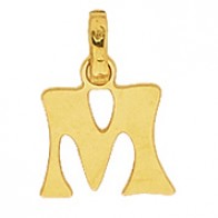 Pendentif Alphabet Lettre M (Or Jaune)