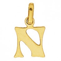 Pendentif Alphabet Lettre N (Or Jaune)
