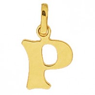 Pendentif Alphabet Lettre P (Or Jaune)