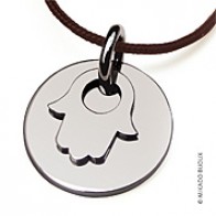 Pendentif Main de Fatma I Believe (Or Blanc)