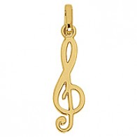 Pendentif Clé de Sol (Or Jaune)