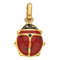 Pendentif Coccinelle Rouge (Or Jaune)