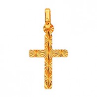 Pendentif Croix 2 Diamantages (Or Jaune)