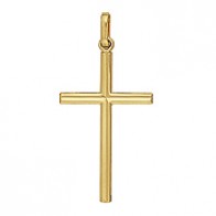 Pendentif Croix Fil Diamanté (Or Jaune)