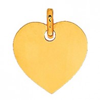 Pendentif Plaque coeur d'amour (Or Jaune)