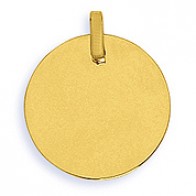 Pendentif Plaque Ronde (Or Jaune)
