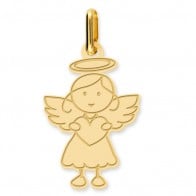 Pendentif ange petite fille (Or Jaune 9K)
