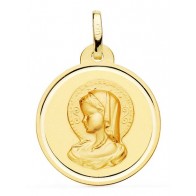 Médaille Virgo Virginum bord poli (Or Jaune)