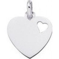 Pendentif Coeur ajouré (Or Blanc)