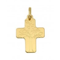Pendentif Croix large Arbre de Vie (Or Jaune)