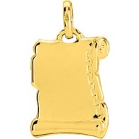 Pendentif Parchemin Motifs Grecs (Or Jaune)