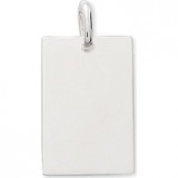 Pendentif plaque rectangulaire (argent)